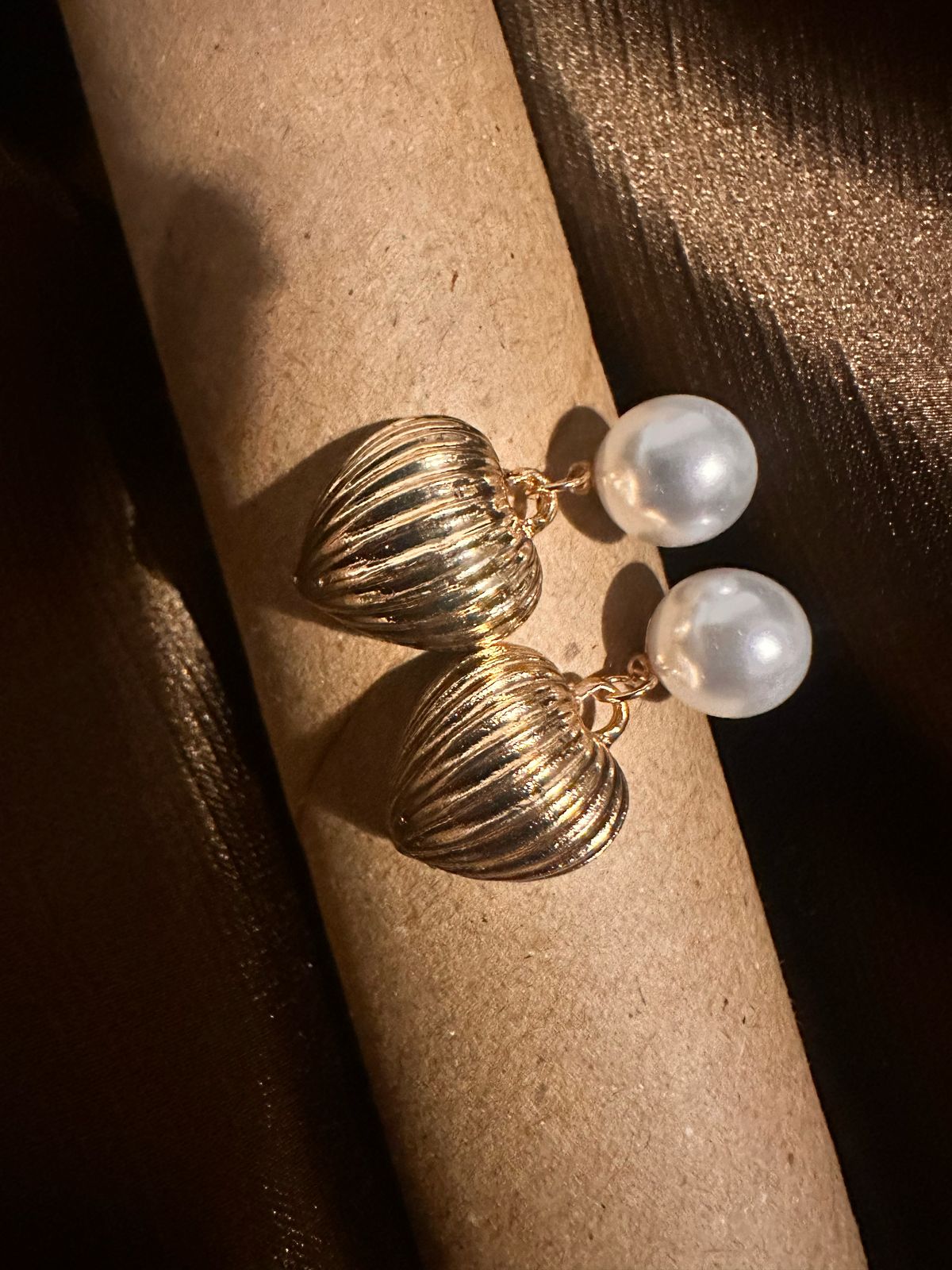 Pearl Heart Dangle Drops