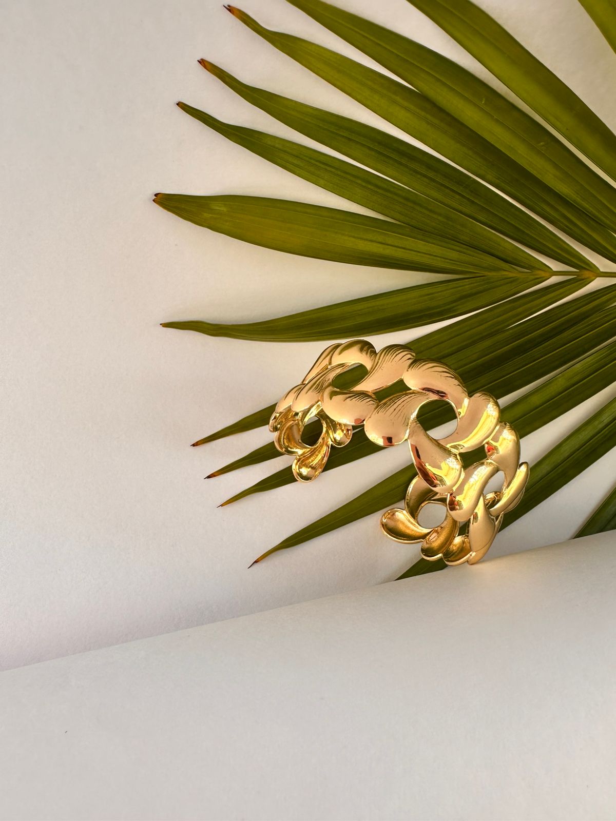 Gold-Tone Chunky Link Cuff Bracelet