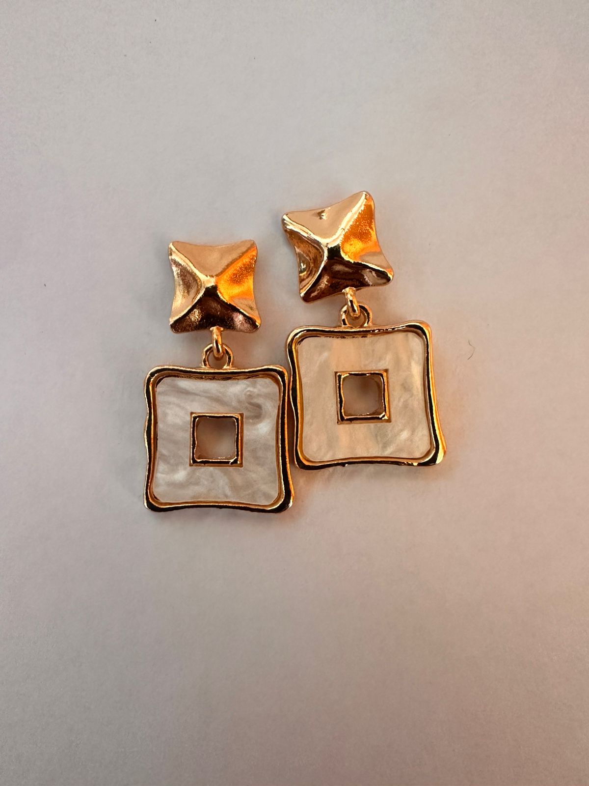 Modern Frame Drop Earrings