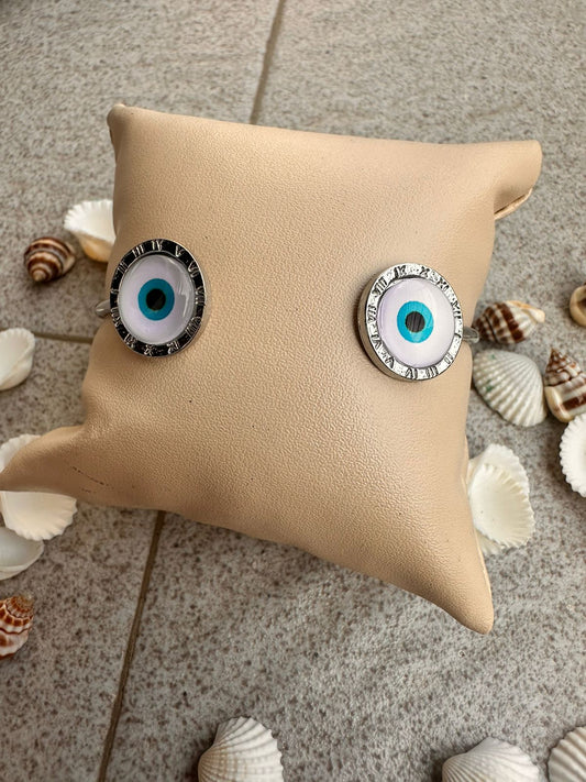 Roman Dial Evil Eye Bracelet