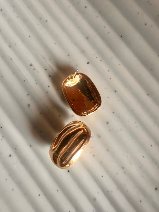 Molten Gold Wave Studs