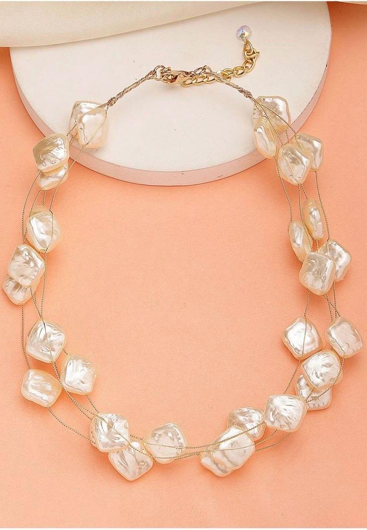 Ivory Dusk 3-Layer Choker