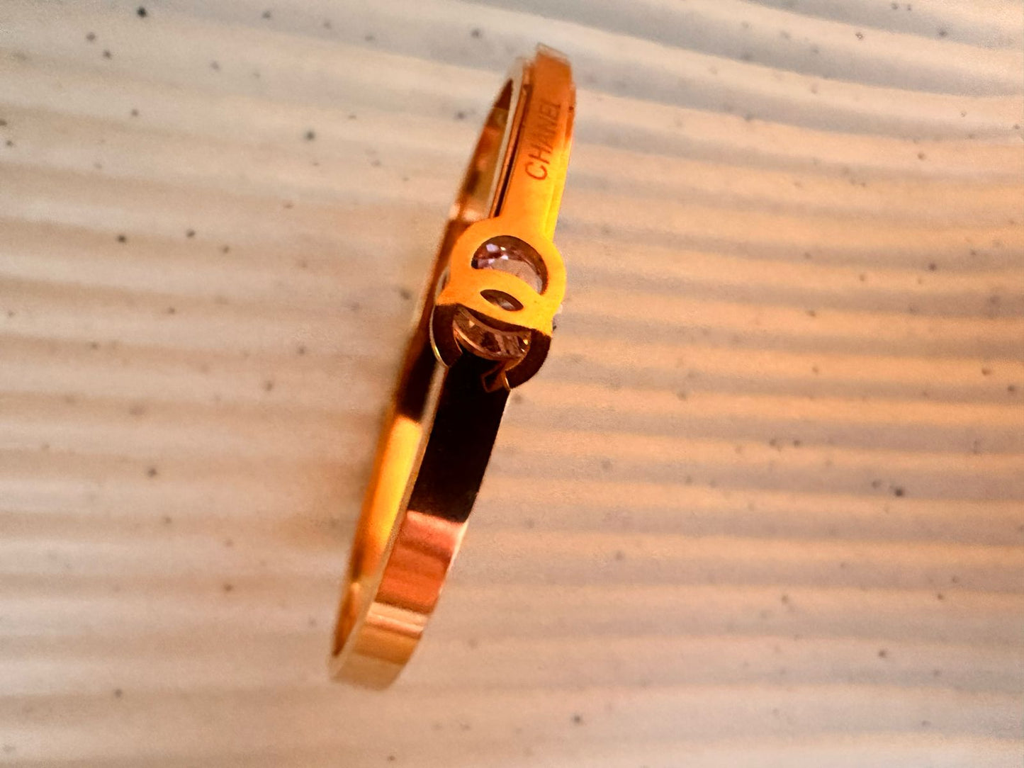 Golden Luxe "C" Monogram Bangle