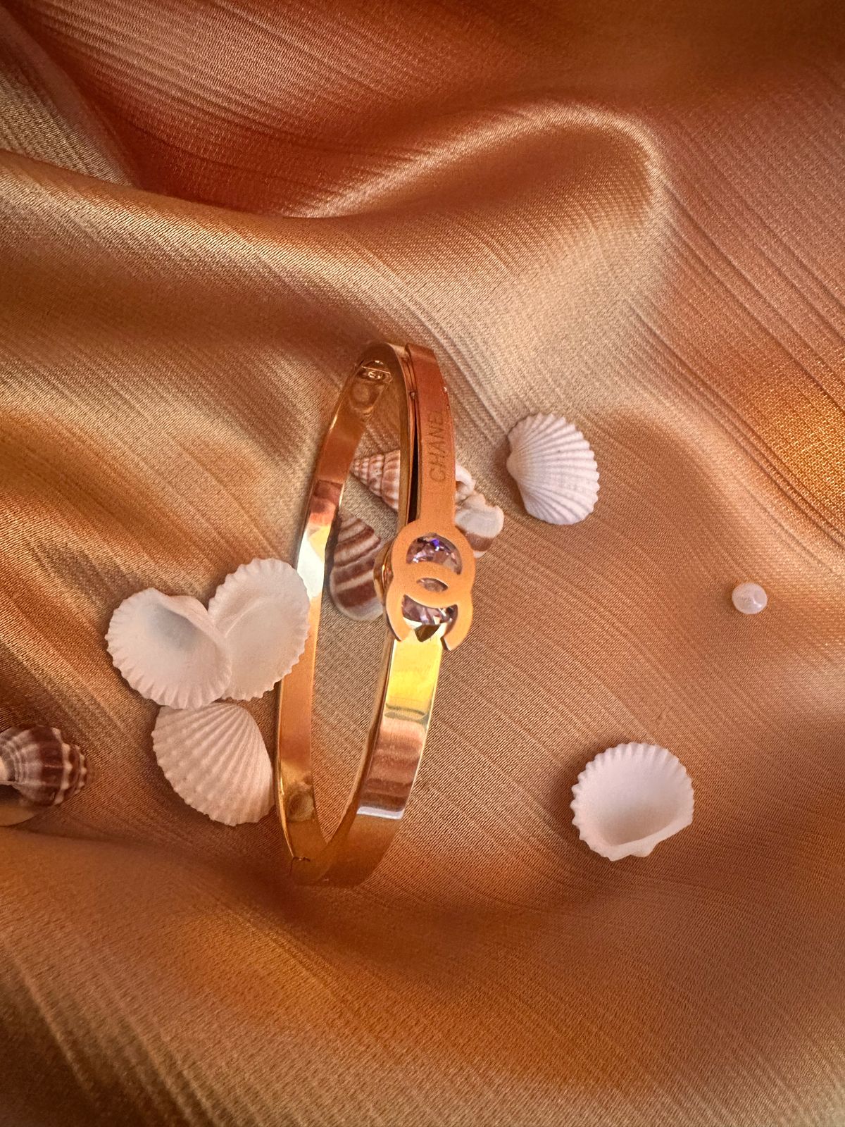 Golden Luxe "C" Monogram Bangle