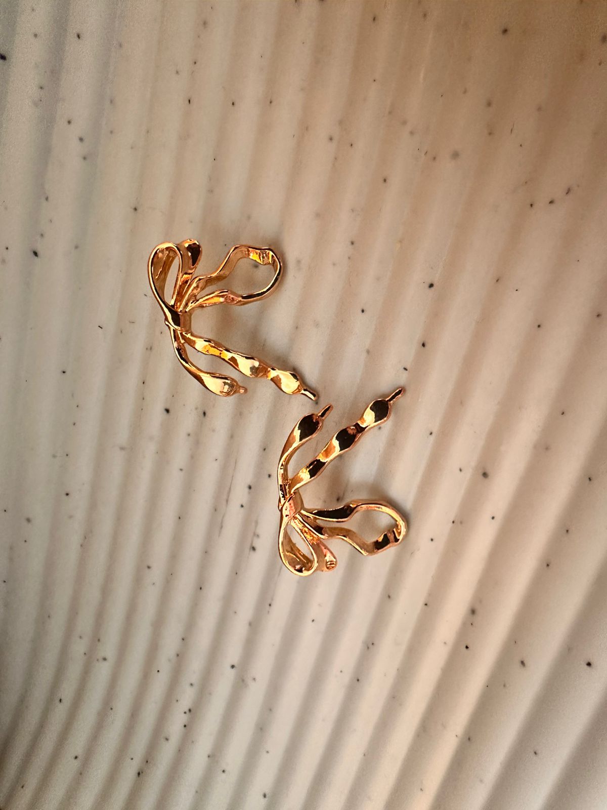 Golden Bow Drip Earrings
