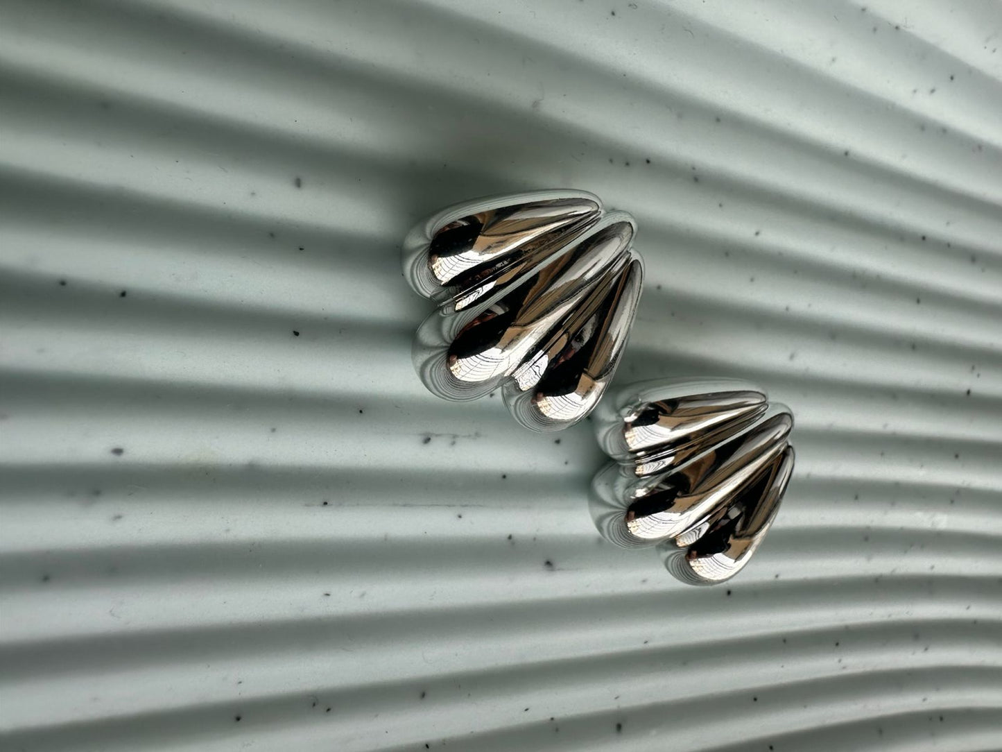Ripple Dome Silver Studs