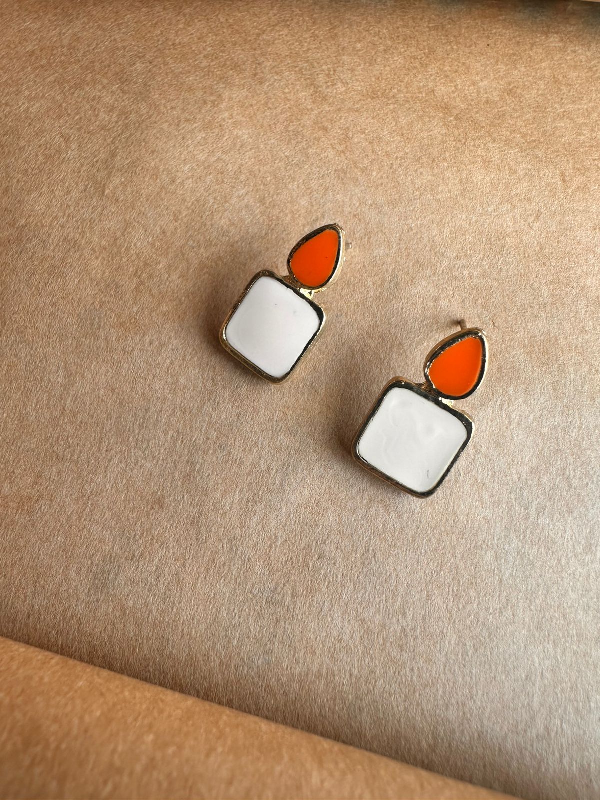 Tangerine Pop Studs