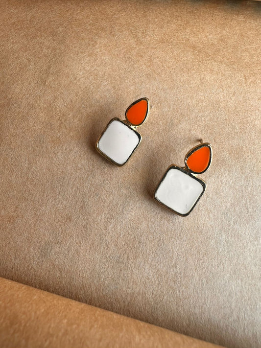 Tangerine Pop Studs