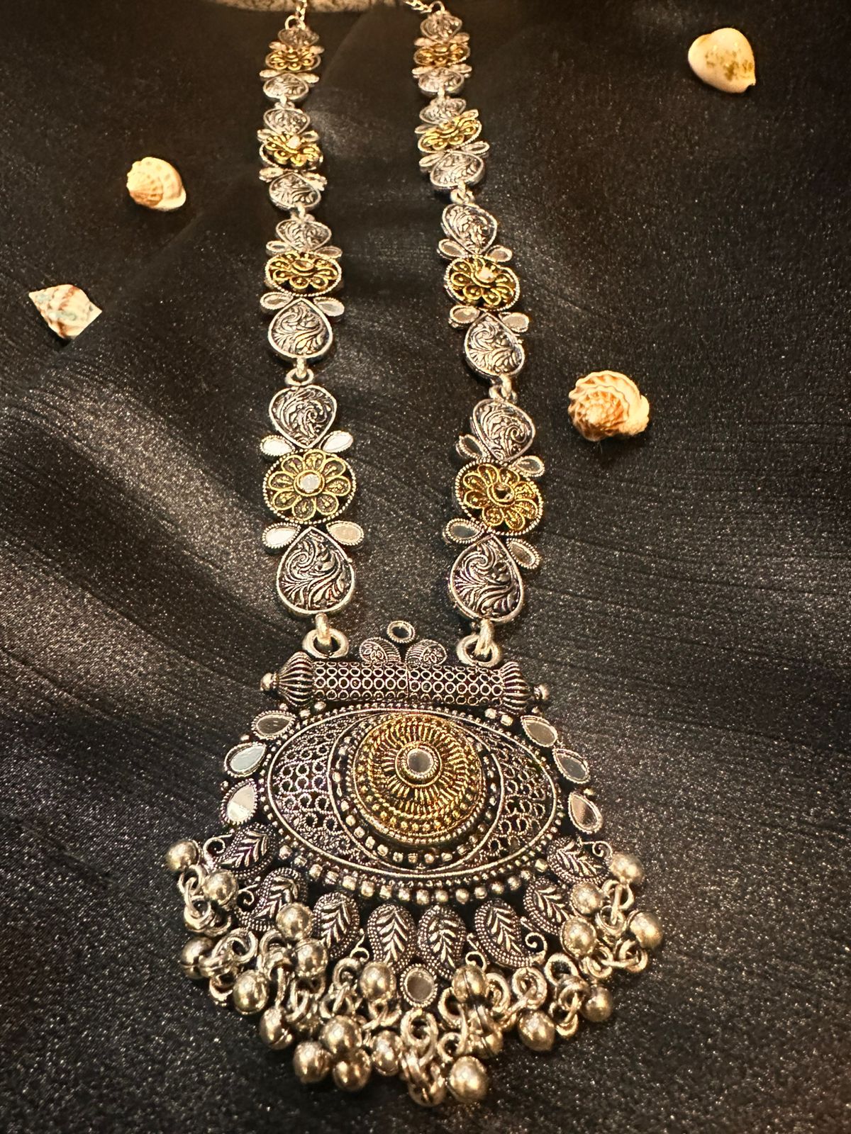 Tribal Treasure Oxidised Necklace Set