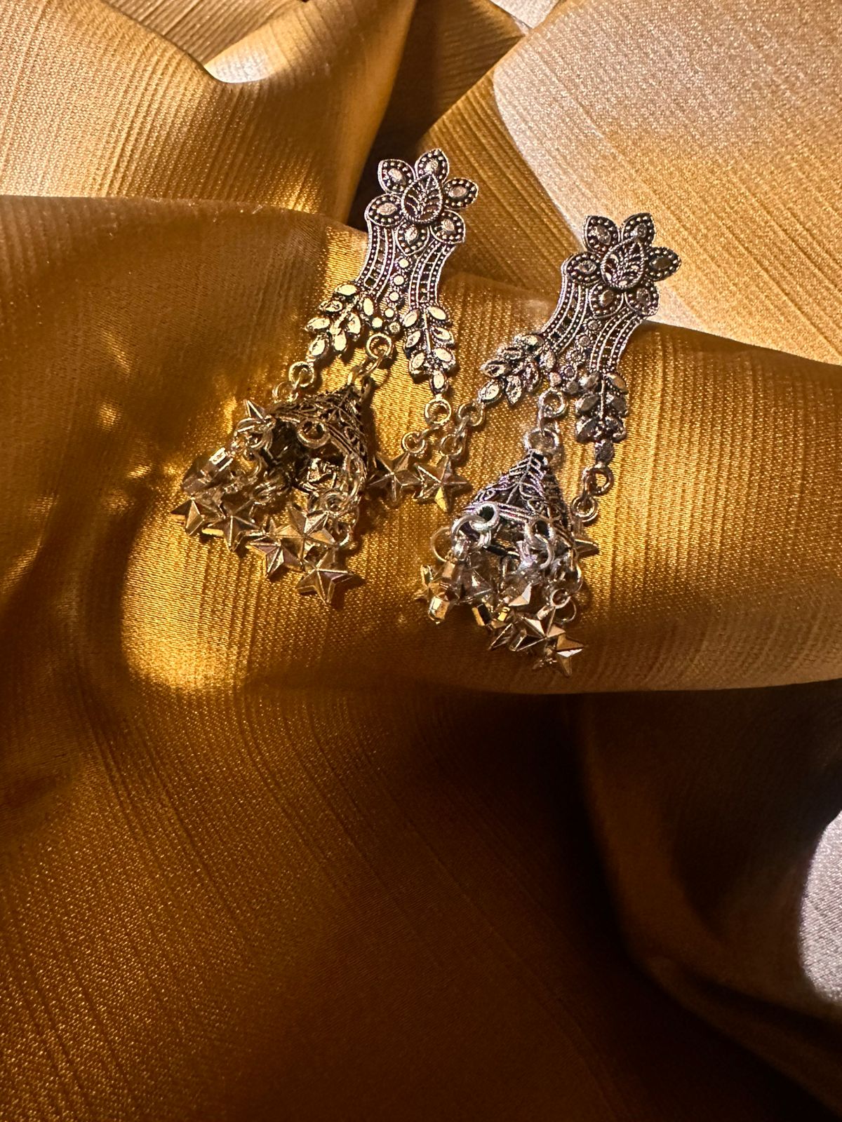 Tara Latkan Oxidised Jhumkas