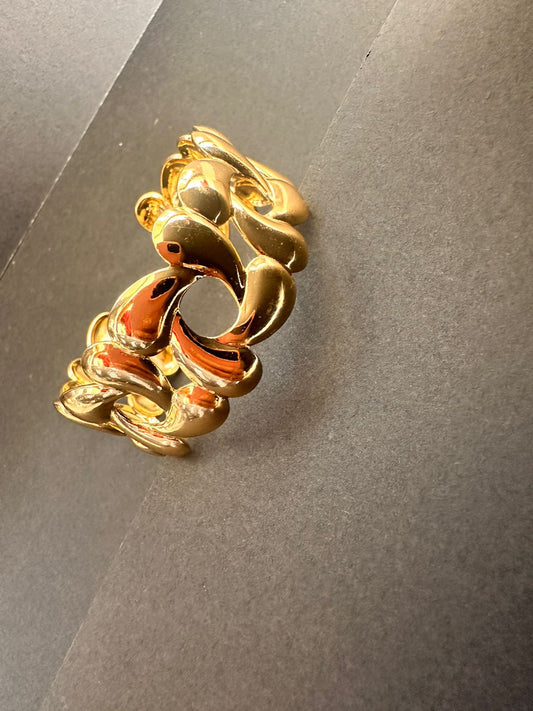 Gold-Tone Chunky Link Cuff Bracelet