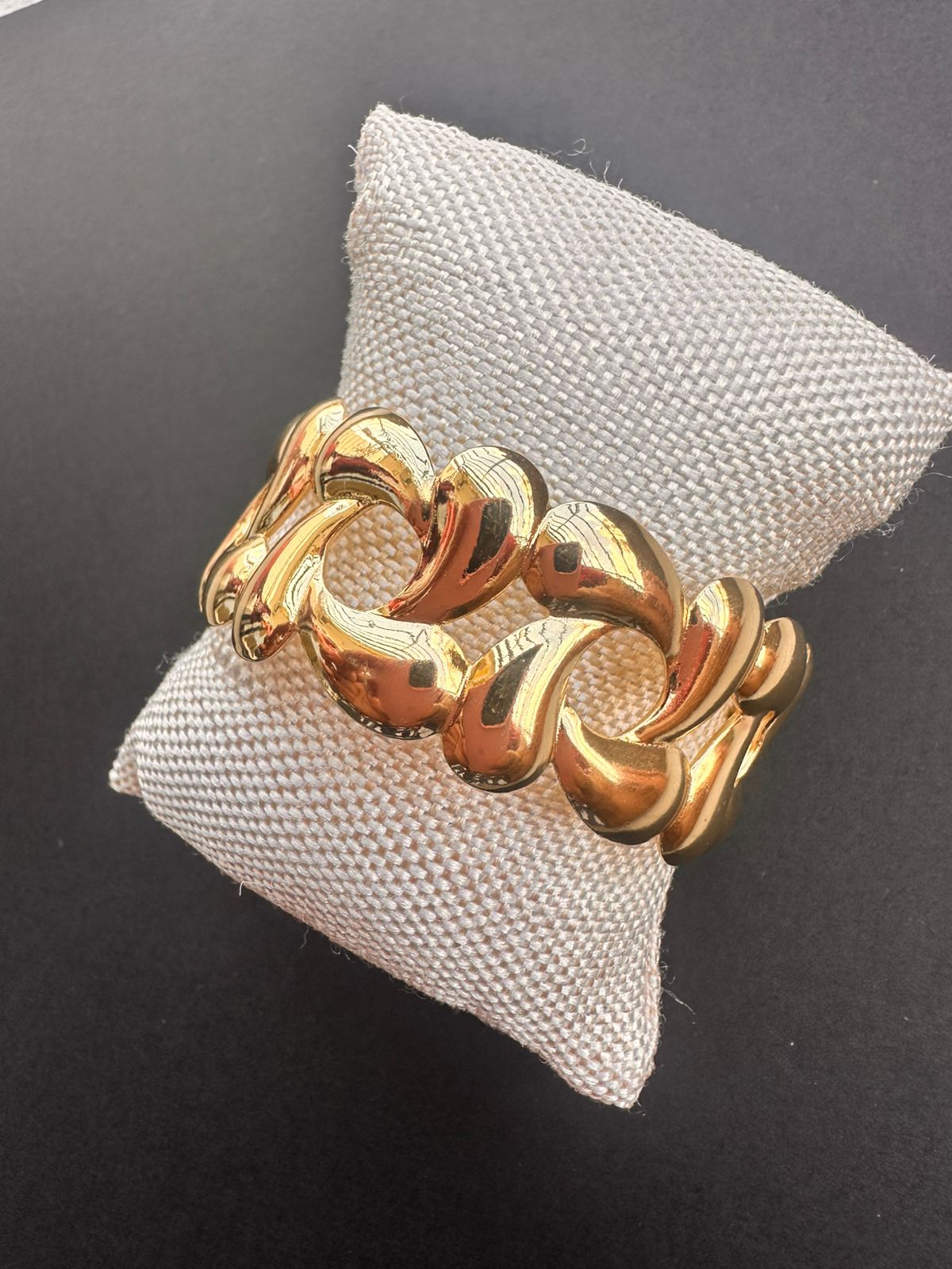 Gold-Tone Chunky Link Cuff Bracelet