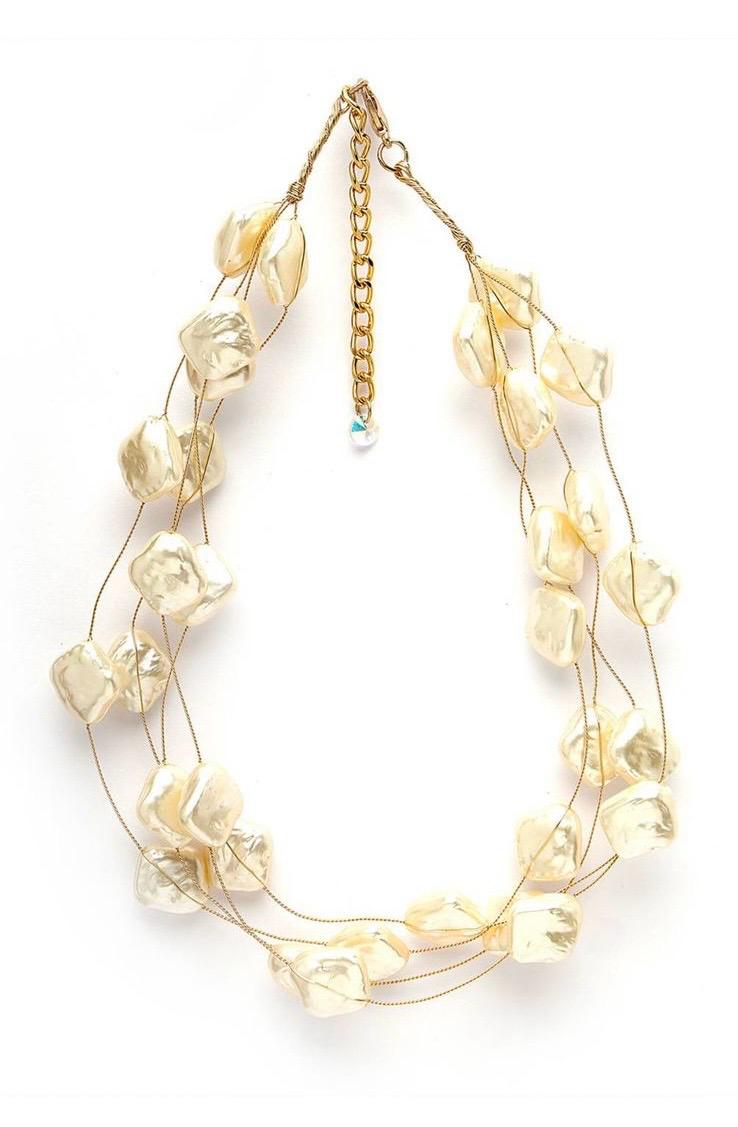 Ivory Dusk 3-Layer Choker