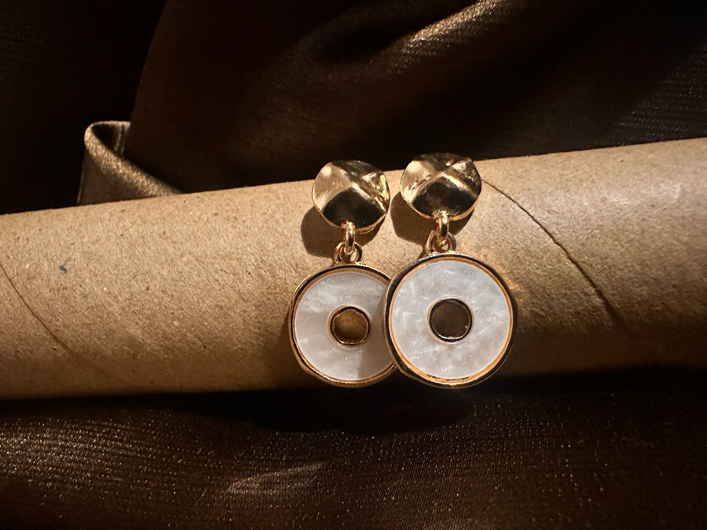 Circle Luxe Drop Earrings