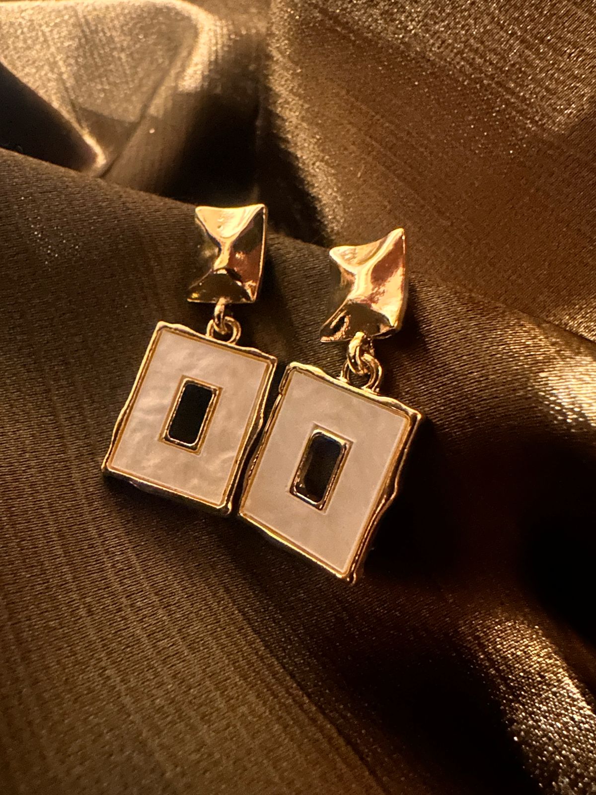 Modern Frame Drop Earrings