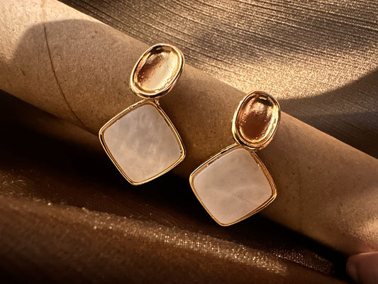 Ivory Glaze Drop Earrings