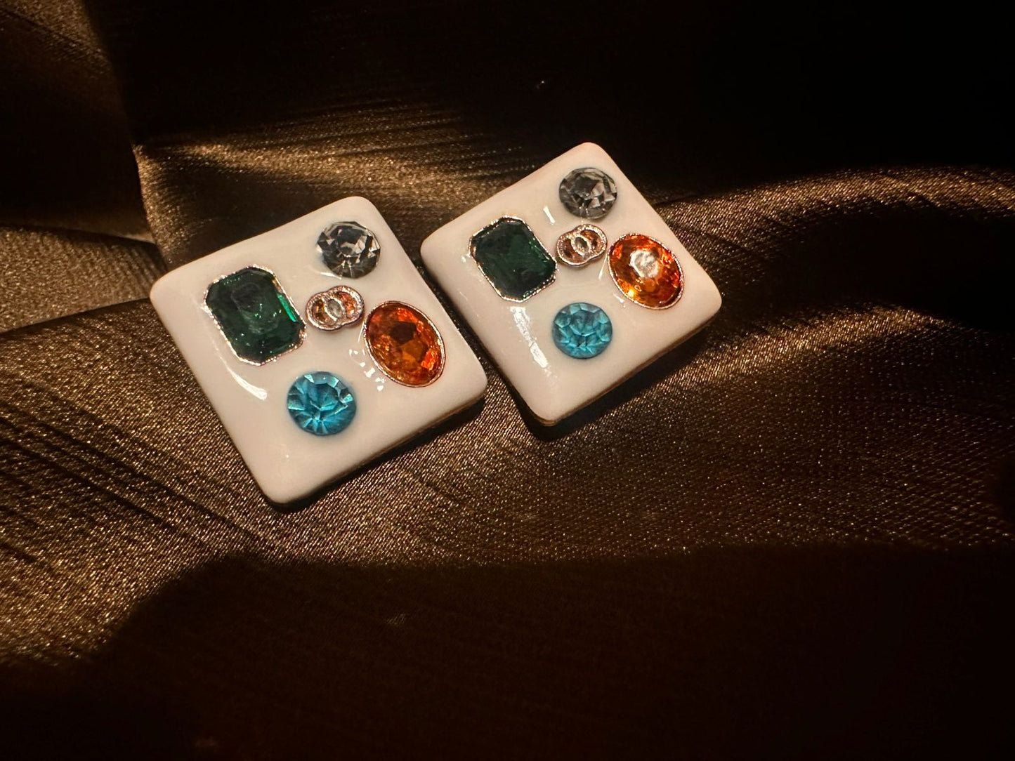 Retro Gem Pop Studs