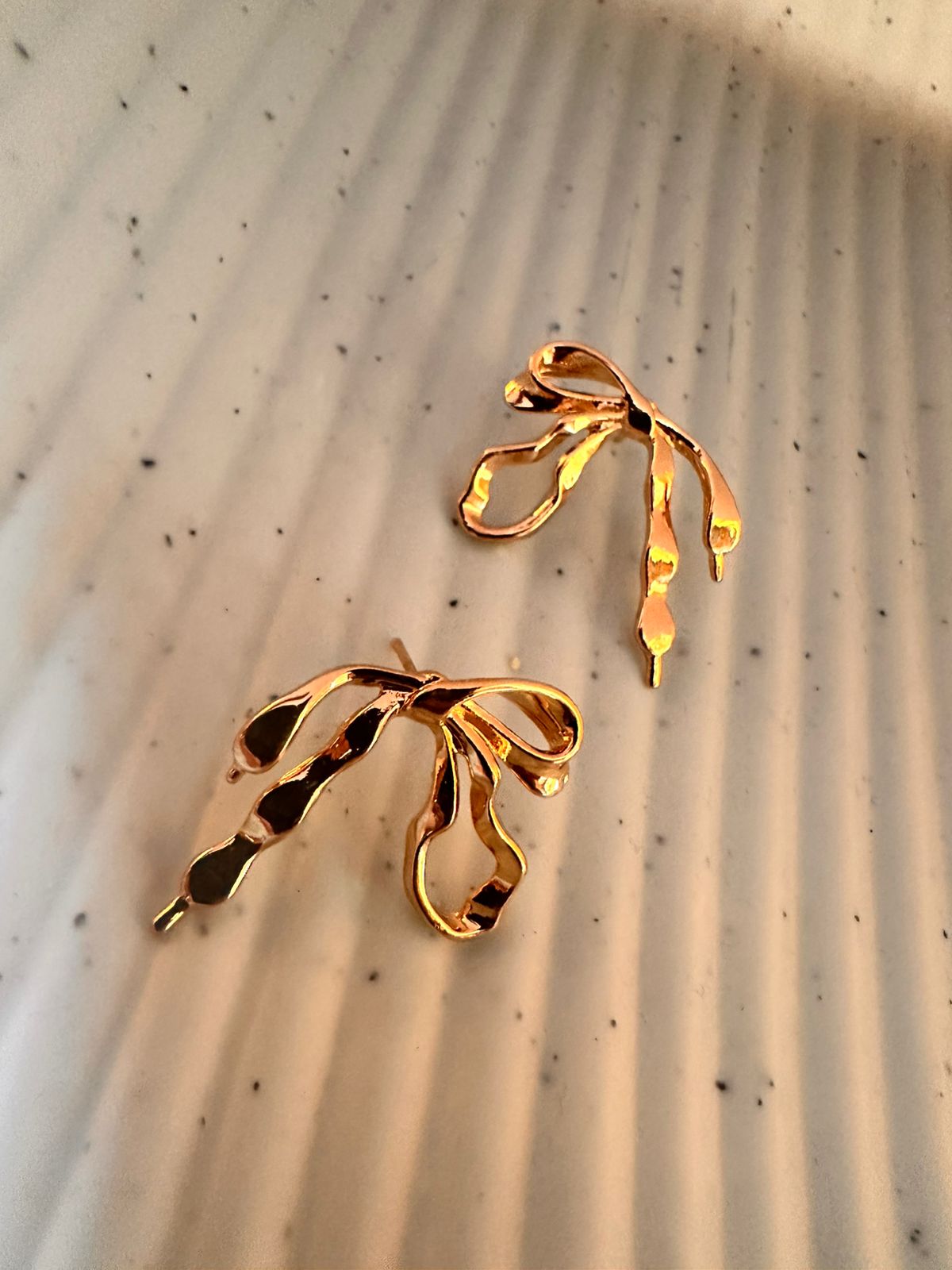 Golden Bow Drip Earrings