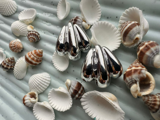 Ripple Dome Silver Studs