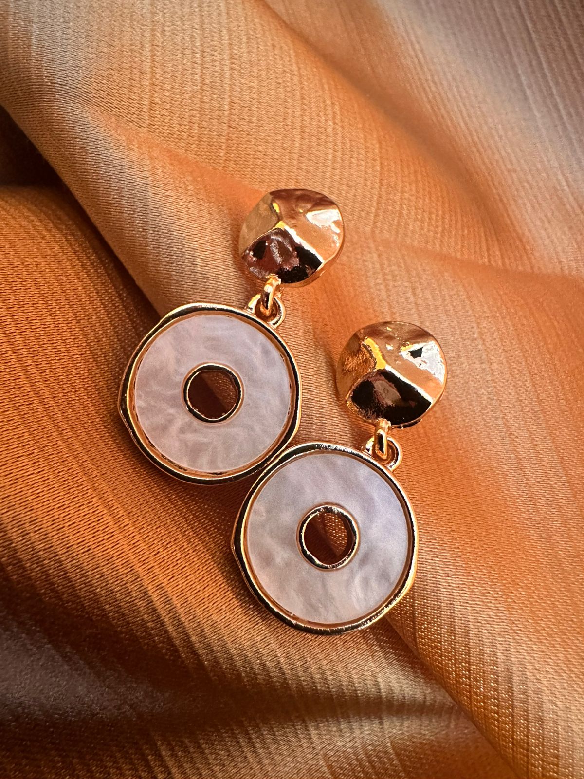 Circle Luxe Drop Earrings