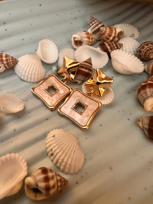 Modern Frame Drop Earrings