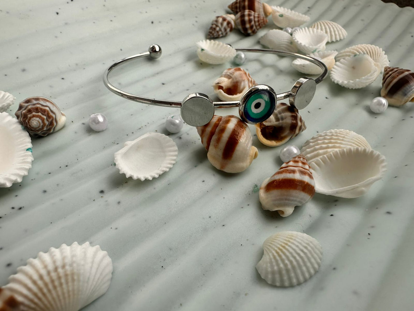 Trio Disc Evil Eye Bracelet – Blue Aura Edition