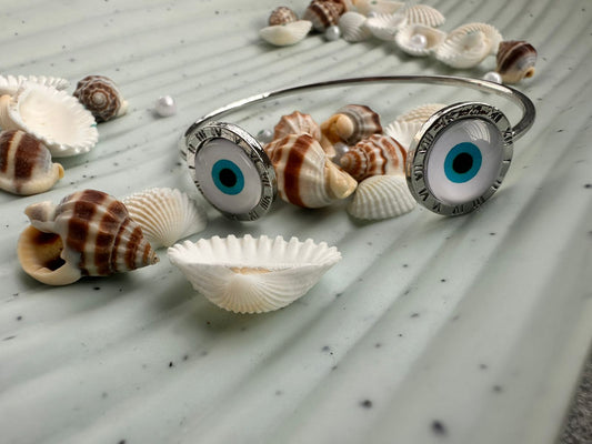 Roman Dial Evil Eye Bracelet
