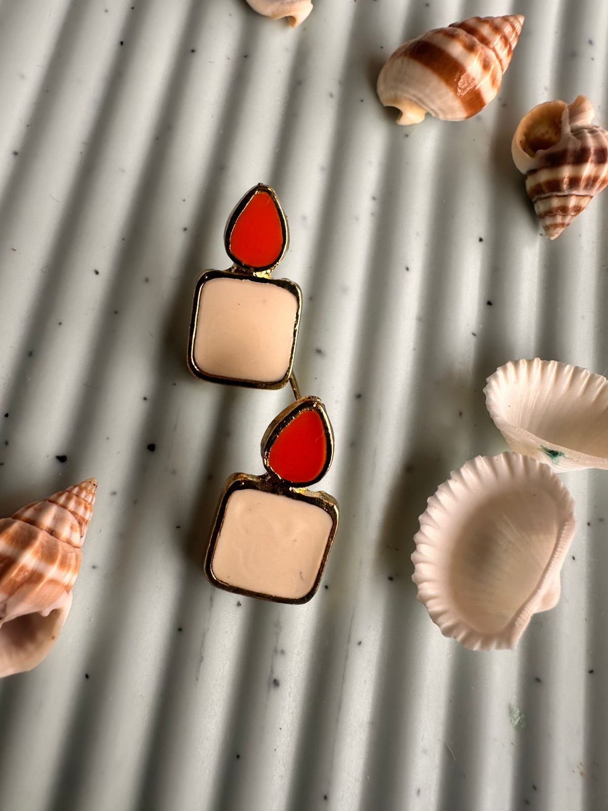 Tangerine Pop Studs