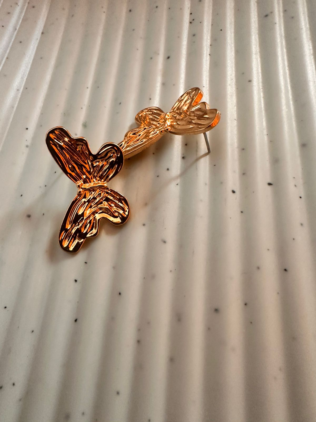 Golden Flutter Abstract Studs