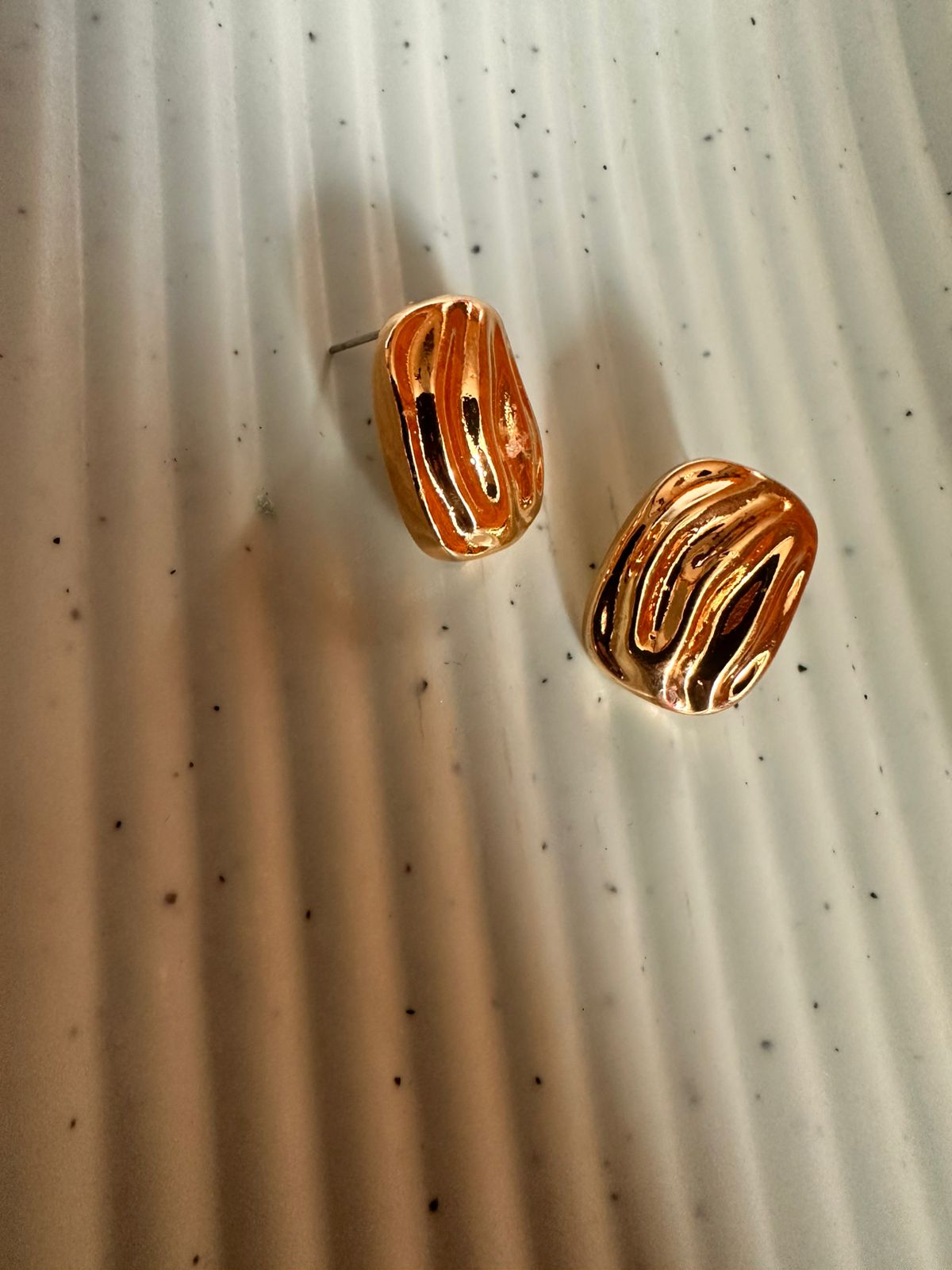 Molten Gold Wave Studs