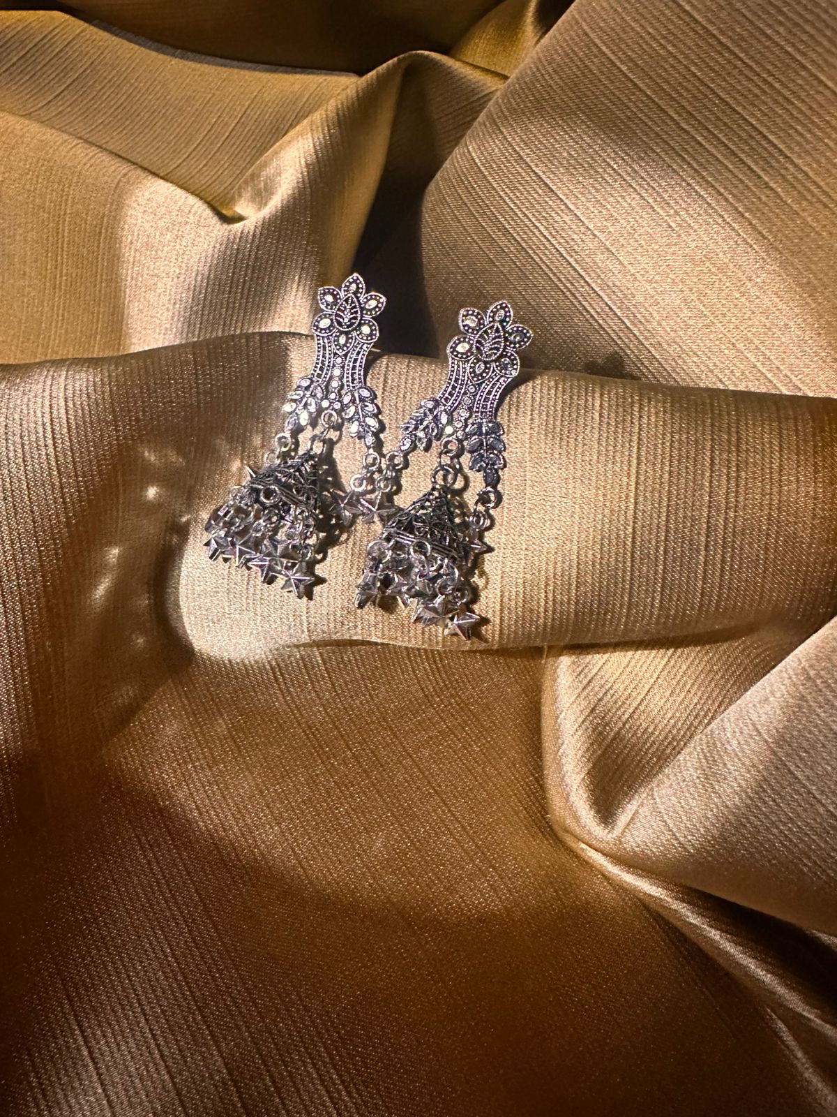 Tara Latkan Oxidised Jhumkas