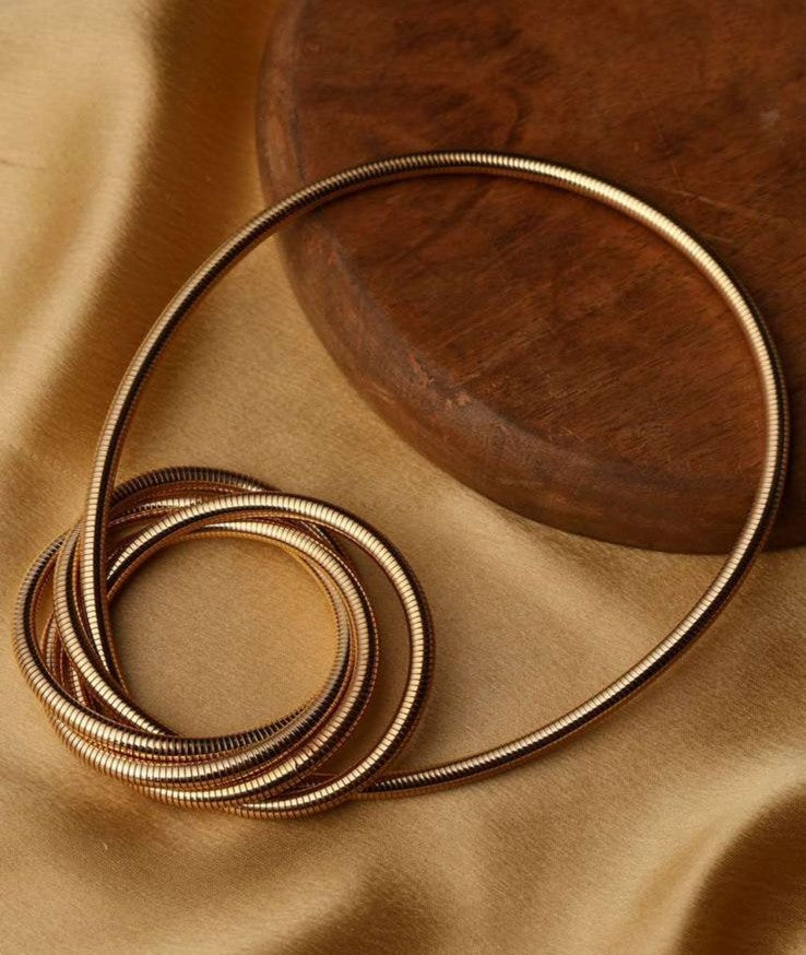 2-in-1 Golden Snake Chain Necklace & Bangle
