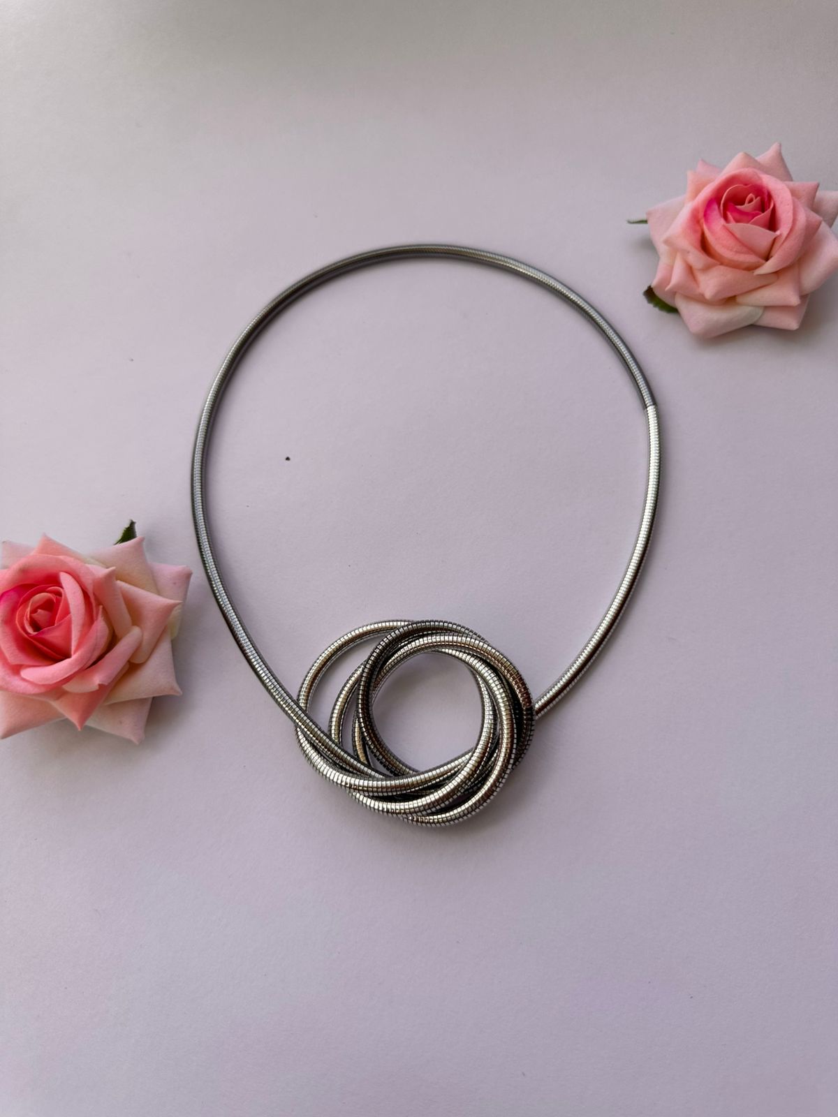 2-in-1 Silver and Grey Snake Chain Necklace