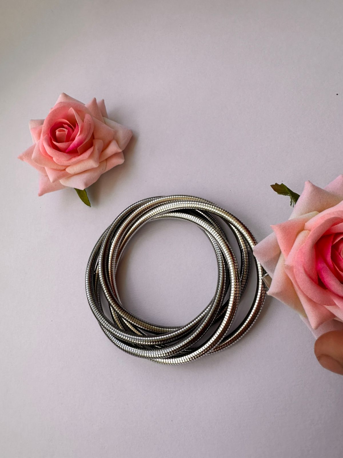 2-in-1 Silver and Grey Snake Chain Necklace