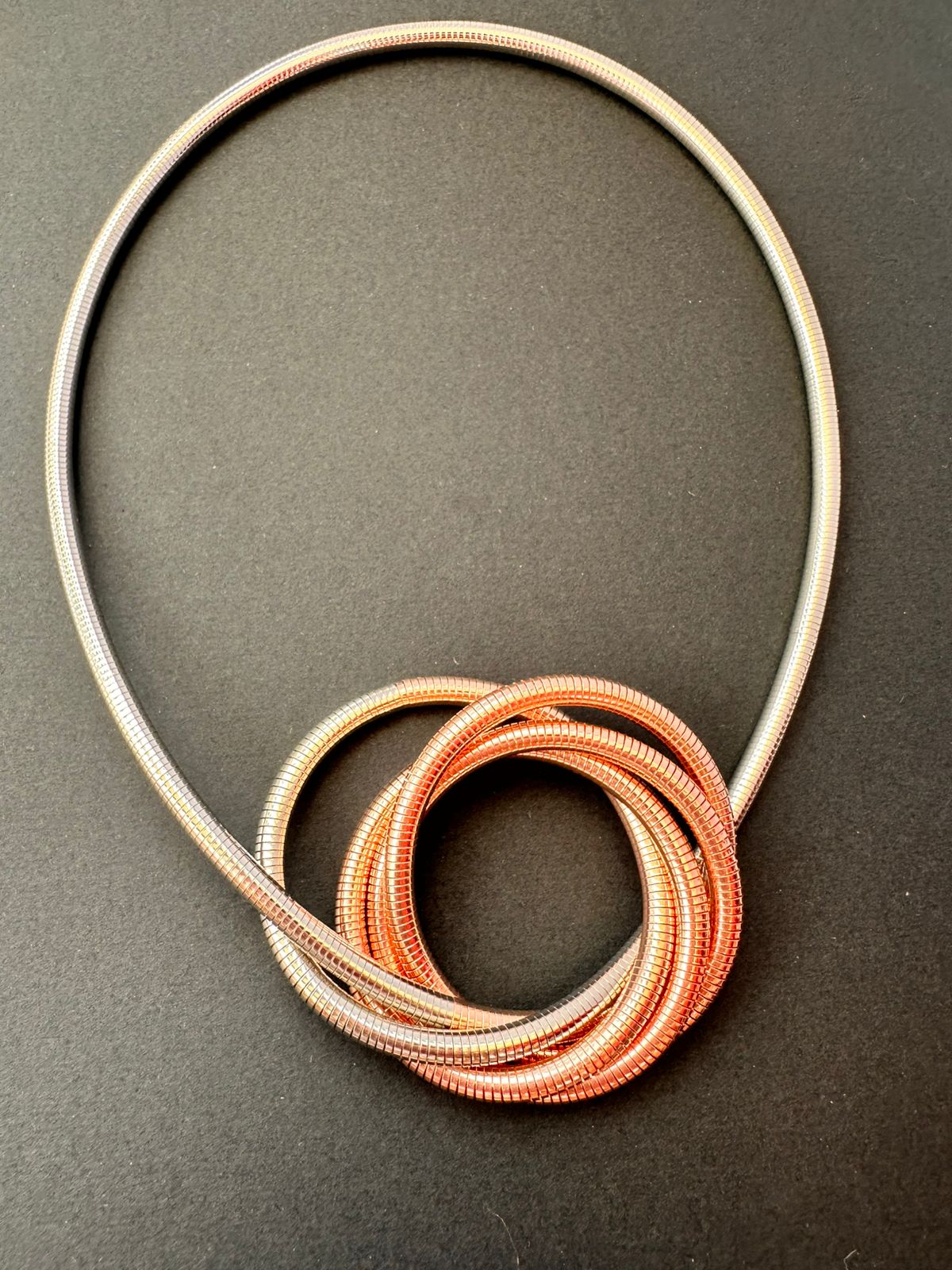 2-in-1 Silver and Copper Snake Chain