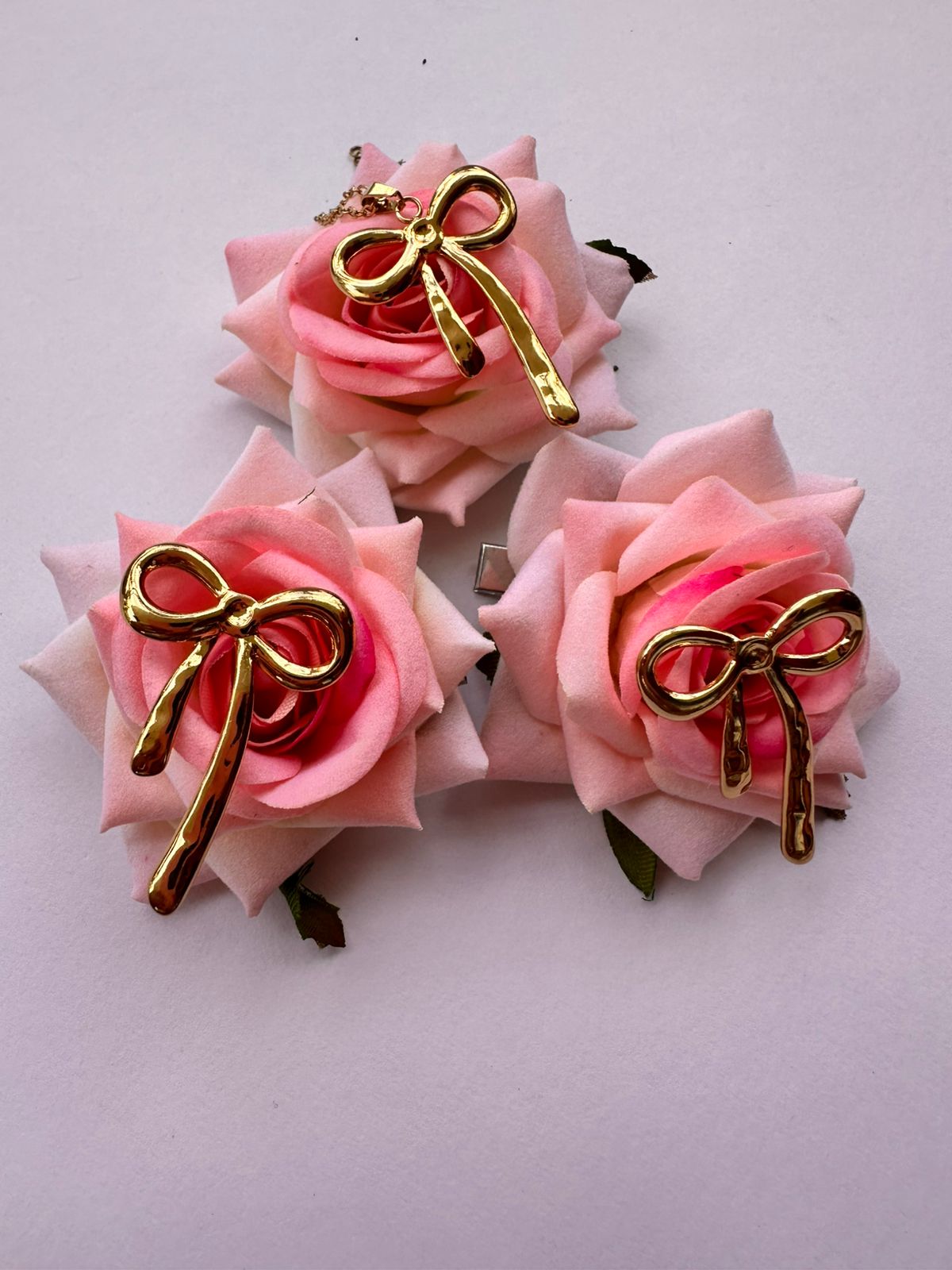 Anouka Long Bow Charm Pendant & Earrings Set